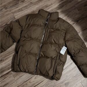 Zumiez Men's Brown Quilted Puffer Jacket